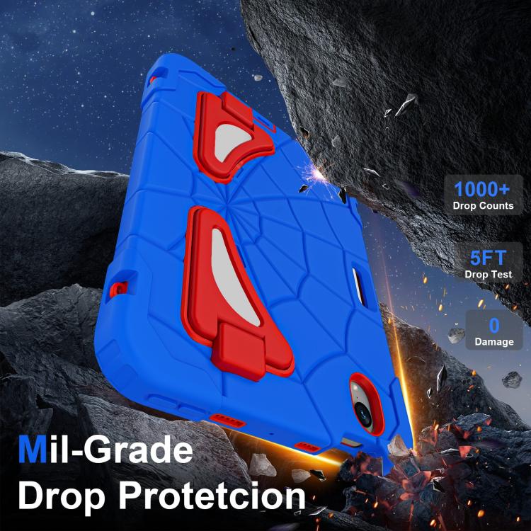 For iPad mini 2024 / mini 6 Silicone + PC Shockproof Protective Tablet Case(Blue Red) - iPad mini 2024 Cases by buy2fix | Online Shopping UK | buy2fix