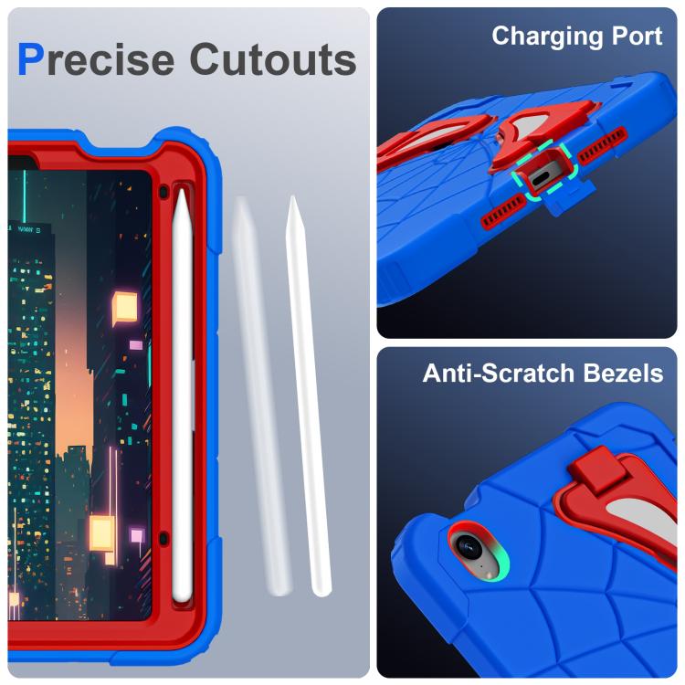 For iPad mini 2024 / mini 6 Silicone + PC Shockproof Protective Tablet Case(Blue Red) - iPad mini 2024 Cases by buy2fix | Online Shopping UK | buy2fix