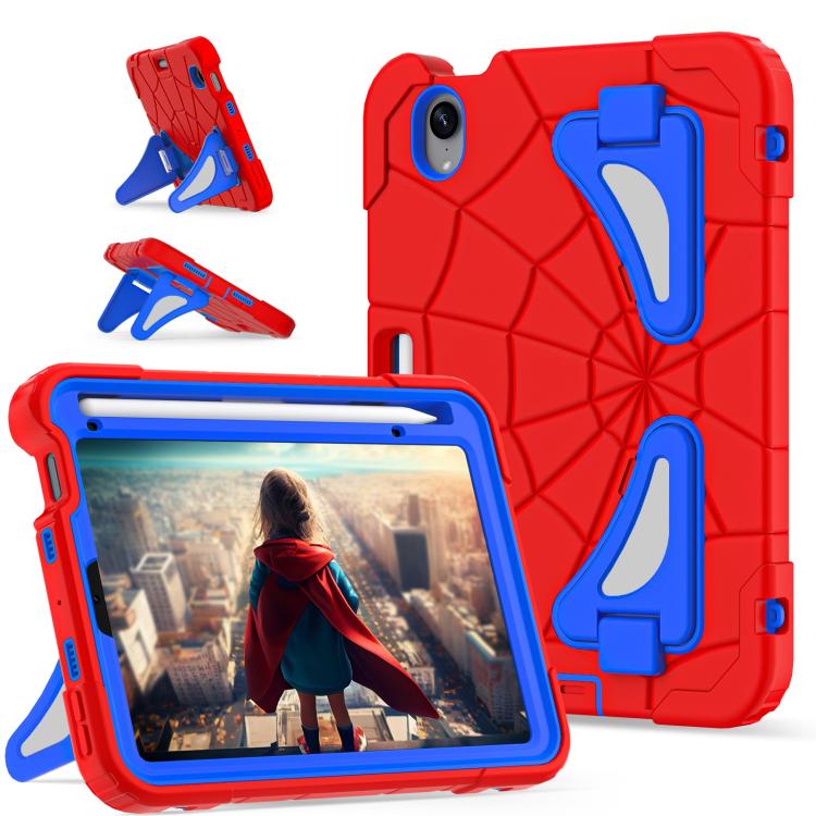 For iPad mini 2024 / mini 6 Silicone + PC Shockproof Protective Tablet Case(Red Blue) - iPad mini 2024 Cases by buy2fix | Online Shopping UK | buy2fix