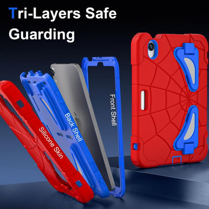For iPad mini 2024 / mini 6 Silicone + PC Shockproof Protective Tablet Case(Red Blue) - iPad mini 2024 Cases by buy2fix | Online Shopping UK | buy2fix