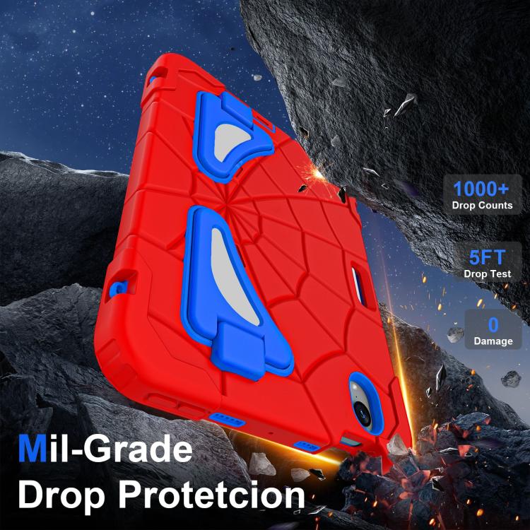 For iPad mini 2024 / mini 6 Silicone + PC Shockproof Protective Tablet Case(Red Blue) - iPad mini 2024 Cases by buy2fix | Online Shopping UK | buy2fix
