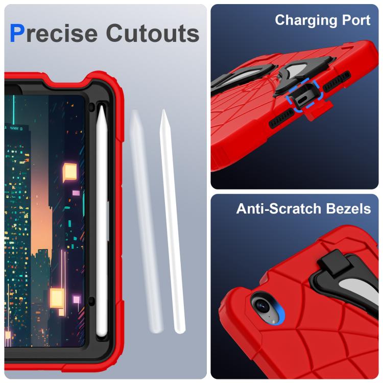 For iPad mini 2024 / mini 6 Silicone + PC Shockproof Protective Tablet Case(Red Black) - iPad mini 2024 Cases by buy2fix | Online Shopping UK | buy2fix