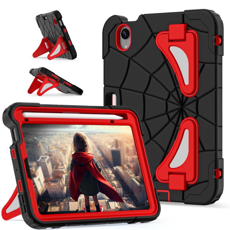 For iPad mini 2024 / mini 6 Silicone + PC Shockproof Protective Tablet Case(Black Red) - iPad mini 2024 Cases by buy2fix | Online Shopping UK | buy2fix