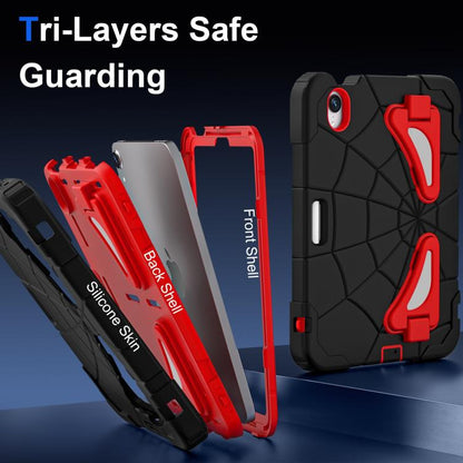 For iPad mini 2024 / mini 6 Silicone + PC Shockproof Protective Tablet Case(Black Red) - iPad mini 2024 Cases by buy2fix | Online Shopping UK | buy2fix