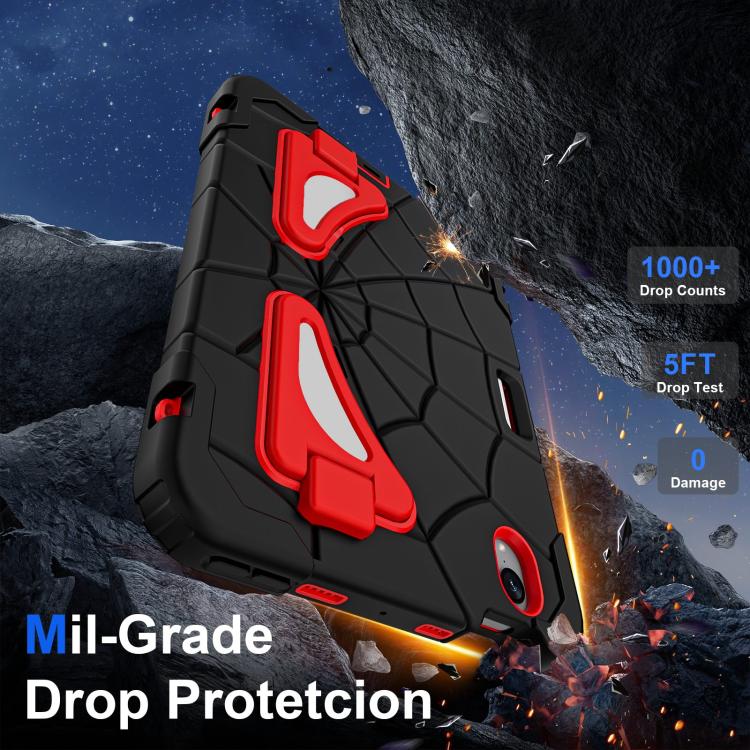 For iPad mini 2024 / mini 6 Silicone + PC Shockproof Protective Tablet Case(Black Red) - iPad mini 2024 Cases by buy2fix | Online Shopping UK | buy2fix