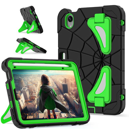 For iPad mini 2024 / mini 6 Silicone + PC Shockproof Protective Tablet Case(Black Green) - iPad mini 2024 Cases by buy2fix | Online Shopping UK | buy2fix