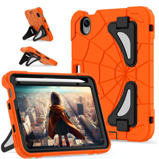 For iPad mini 2024 / mini 6 Silicone + PC Shockproof Protective Tablet Case(Orange Black) - iPad mini 2024 Cases by buy2fix | Online Shopping UK | buy2fix