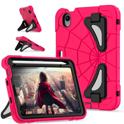 For iPad mini 2024 / mini 6 Silicone + PC Shockproof Protective Tablet Case(Rose Red Black) - iPad mini 2024 Cases by buy2fix | Online Shopping UK | buy2fix