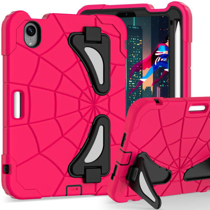 For iPad mini 2024 / mini 6 Silicone + PC Shockproof Protective Tablet Case(Rose Red Black) - iPad mini 2024 Cases by buy2fix | Online Shopping UK | buy2fix