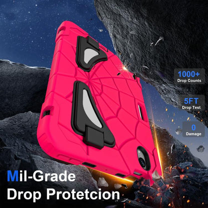 For iPad mini 2024 / mini 6 Silicone + PC Shockproof Protective Tablet Case(Rose Red Black) - iPad mini 2024 Cases by buy2fix | Online Shopping UK | buy2fix