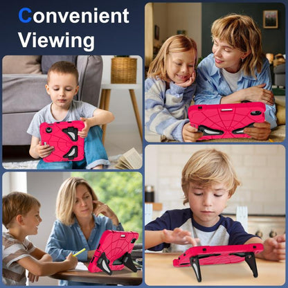 For iPad mini 2024 / mini 6 Silicone + PC Shockproof Protective Tablet Case(Rose Red Black) - iPad mini 2024 Cases by buy2fix | Online Shopping UK | buy2fix