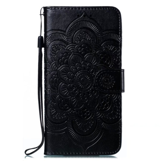 For Xiaomi Redmi K70 Sun Mandala Embossing Pattern Phone Leather Case(Black) by buy2fix