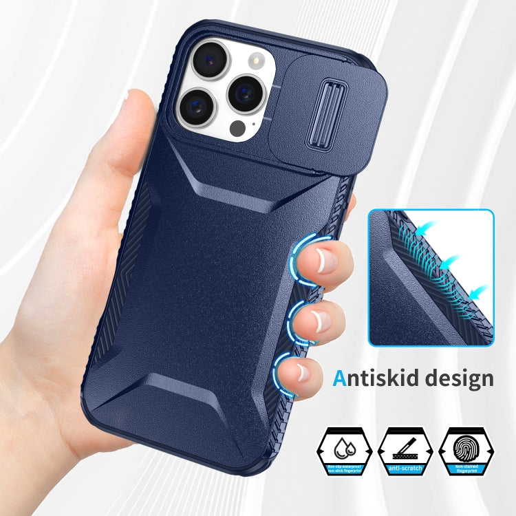 For iPhone 16 Pro Sliding Camshield Phone Case(Blue) - iPhone 16 Pro Cases by buy2fix | Online Shopping UK | buy2fix