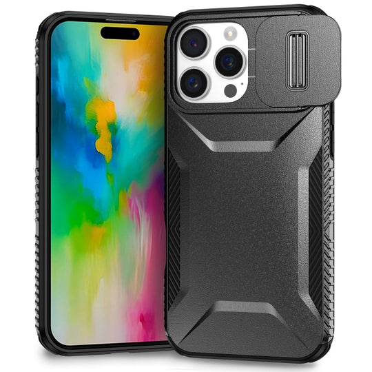 For iPhone 16 Pro Max Sliding Camshield Phone Case(Black)