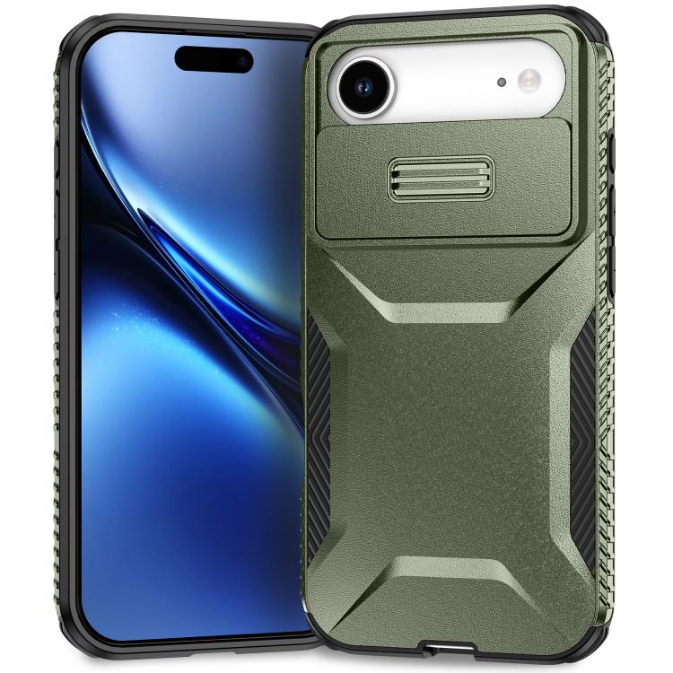 For iPhone Air Sliding Camshield Phone Case(Alpine Green) - iPhone Air Cases by buy2fix | Online Shopping UK | buy2fix