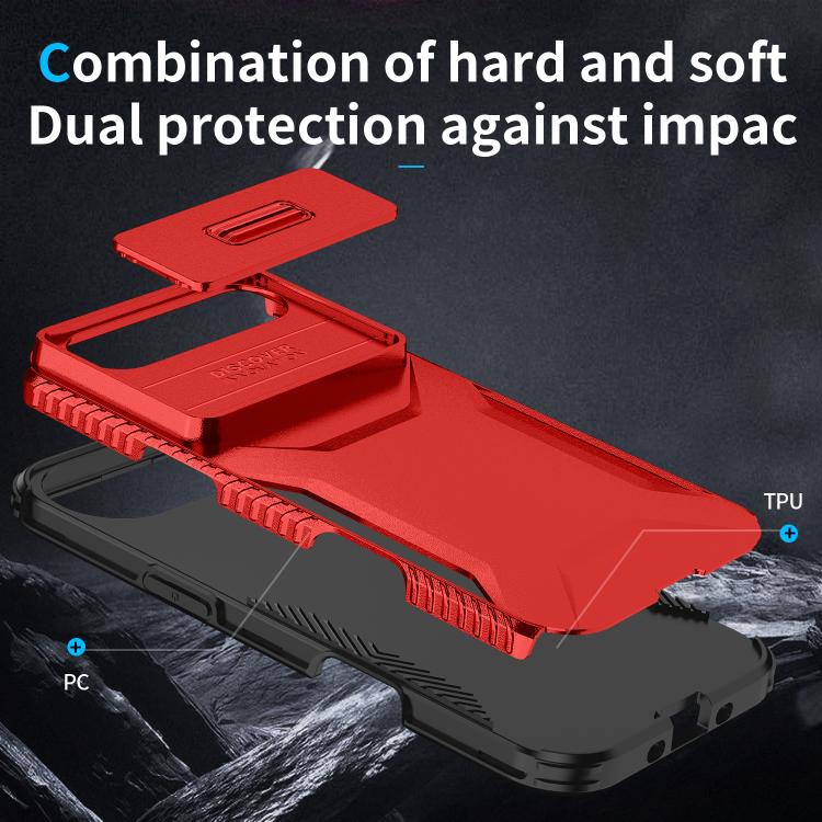 For iPhone Air Sliding Camshield Phone Case(Red) - iPhone Air Cases by buy2fix | Online Shopping UK | buy2fix