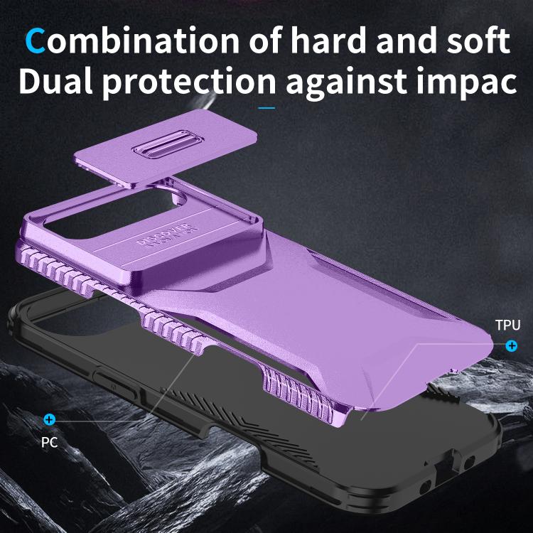 For iPhone Air Sliding Camshield Phone Case(Purple) - iPhone Air Cases by buy2fix | Online Shopping UK | buy2fix