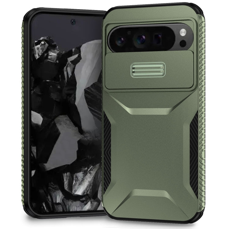 For Google Pixel 9 Pro XL Sliding Camshield Phone Case(Alpine Green) - Google Cases by buy2fix | Online Shopping UK | buy2fix