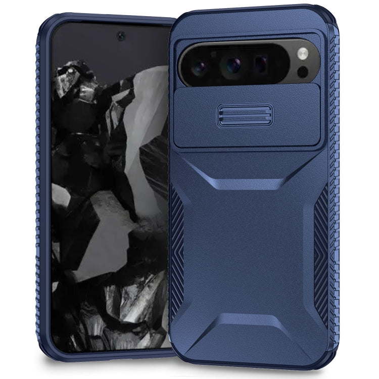 For Google Pixel 9 Pro XL Sliding Camshield Phone Case(Blue) - Google Cases by buy2fix | Online Shopping UK | buy2fix