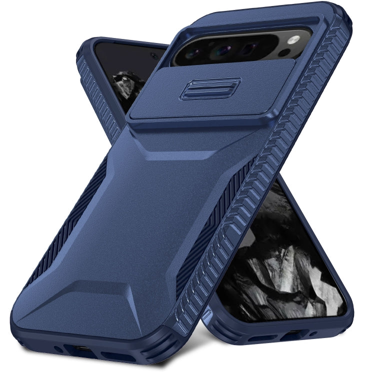 For Google Pixel 9 Pro XL Sliding Camshield Phone Case(Blue) - Google Cases by buy2fix | Online Shopping UK | buy2fix