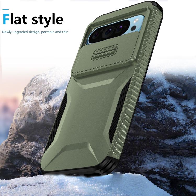 For Google Pixel 10 Pro / 10 / 9 Pro Sliding Camshield Phone Case(Alpine Green) - Google Cases by buy2fix | Online Shopping UK | buy2fix