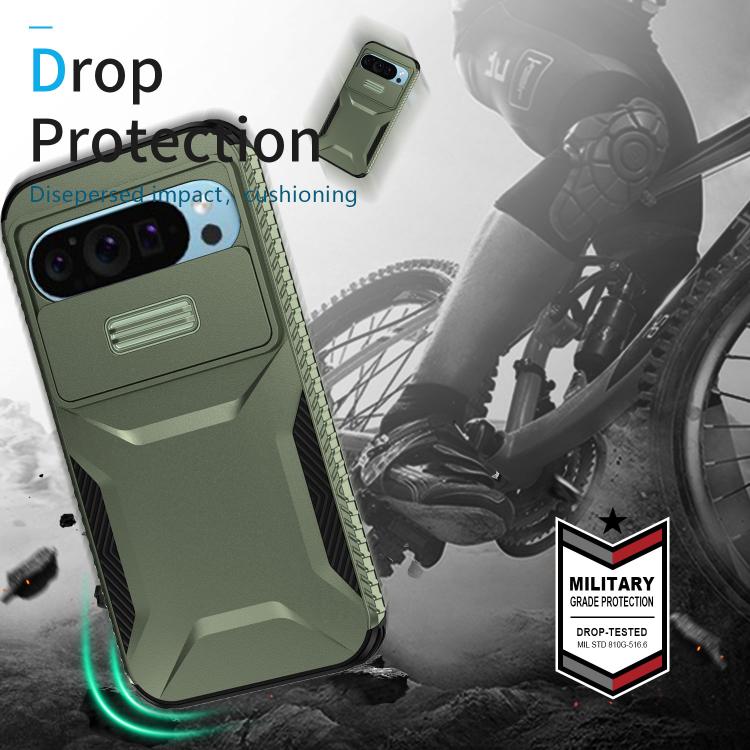 For Google Pixel 10 Pro / 10 / 9 Pro Sliding Camshield Phone Case(Alpine Green) - Google Cases by buy2fix | Online Shopping UK | buy2fix