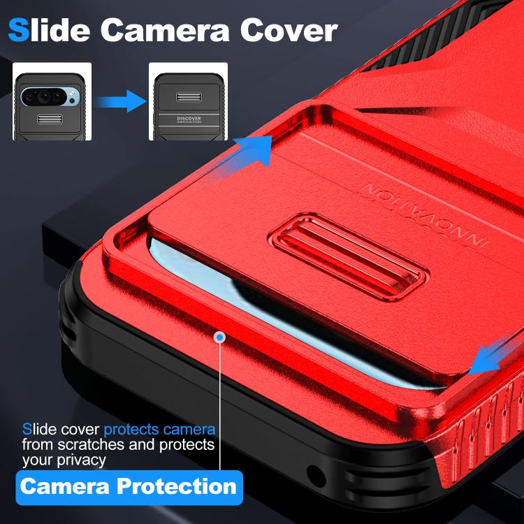 For Google Pixel 10 Pro / 10 / 9 Pro Sliding Camshield Phone Case(Red) - Google Cases by buy2fix | Online Shopping UK | buy2fix