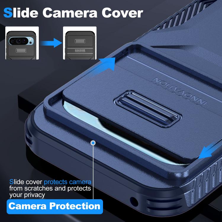 For Google Pixel 10 Pro / 10 / 9 Pro Sliding Camshield Phone Case(Blue) - Google Cases by buy2fix | Online Shopping UK | buy2fix
