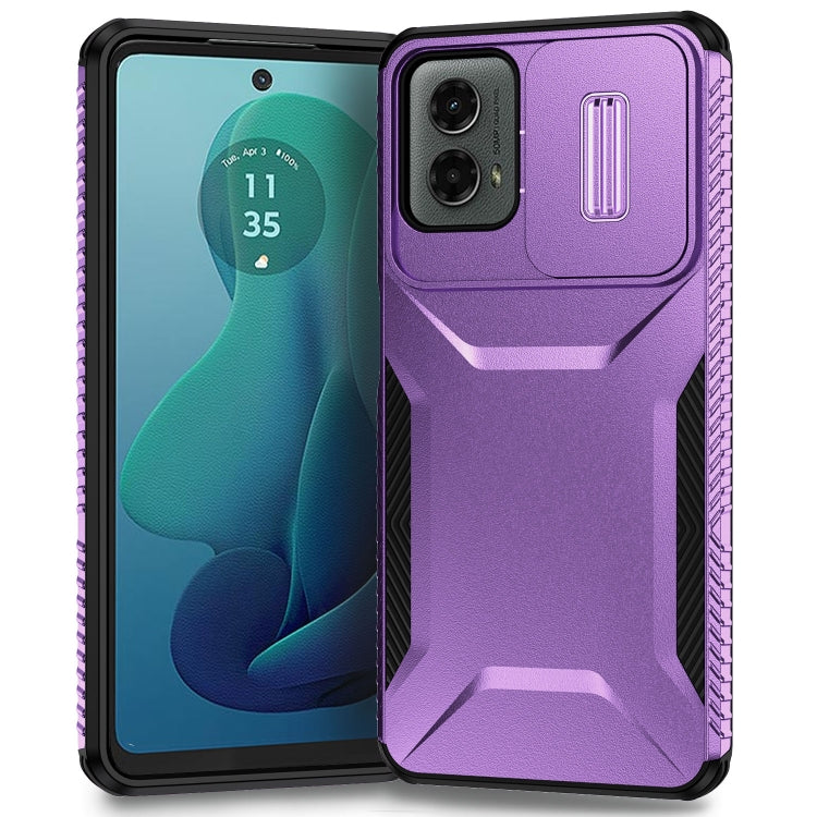 For Motorola Moto G 5G 2024 Sliding Camshield Phone Case(Purple) - Motorola Cases by buy2fix | Online Shopping UK | buy2fix