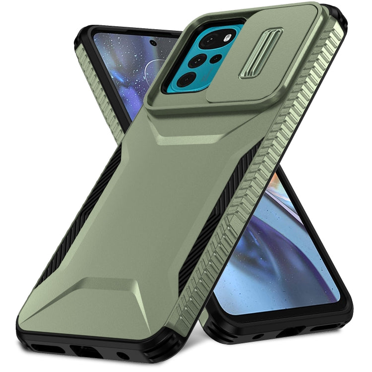 For Motorola Moto G22 2024 Sliding Camshield Phone Case(Alpine Green) - Motorola Cases by buy2fix | Online Shopping UK | buy2fix