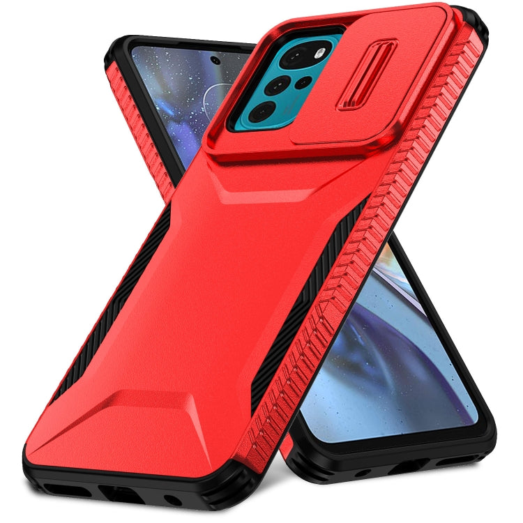 For Motorola Moto G22 2024 Sliding Camshield Phone Case(Red) - Motorola Cases by buy2fix | Online Shopping UK | buy2fix