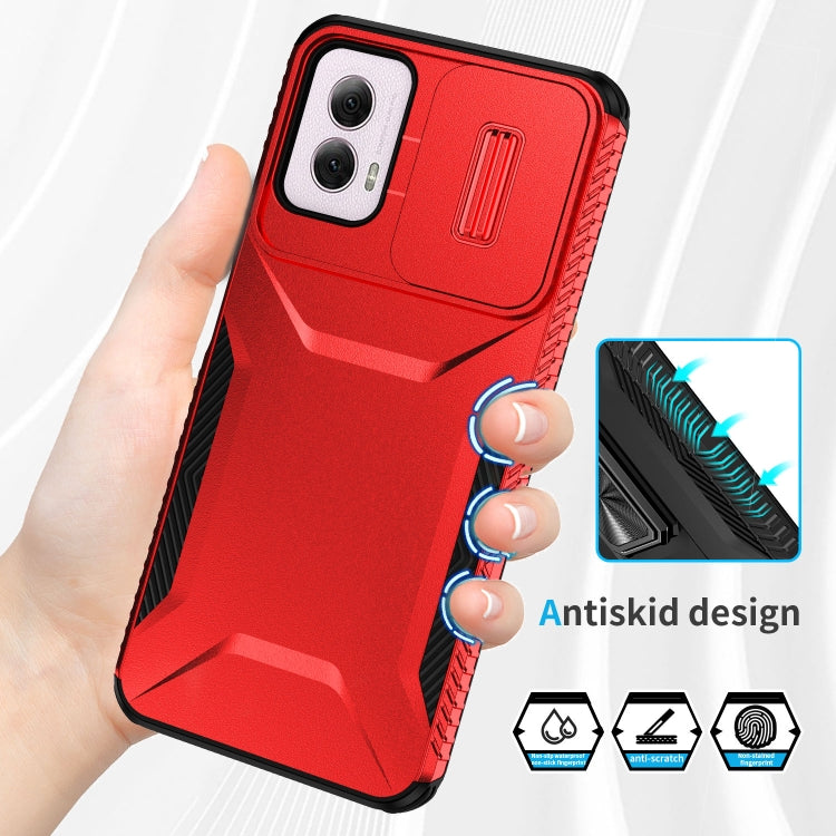 For Motorola Moto G Power 5G 2024 Sliding Camshield Phone Case(Red) - Motorola Cases by buy2fix | Online Shopping UK | buy2fix