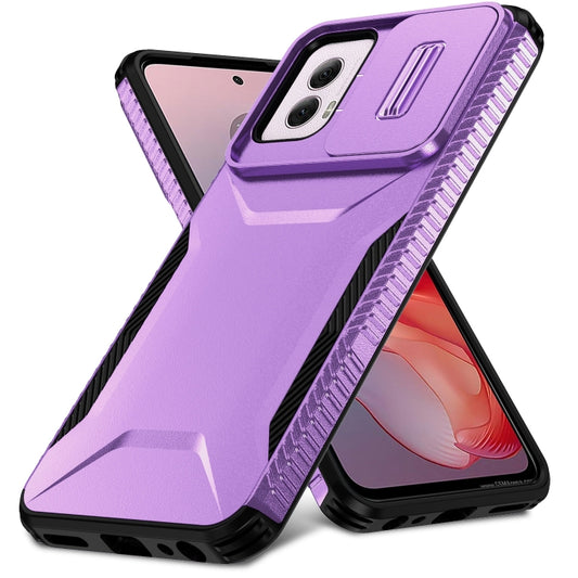 For Motorola Moto G Power 5G 2024 Sliding Camshield Phone Case(Purple) by buy2fix