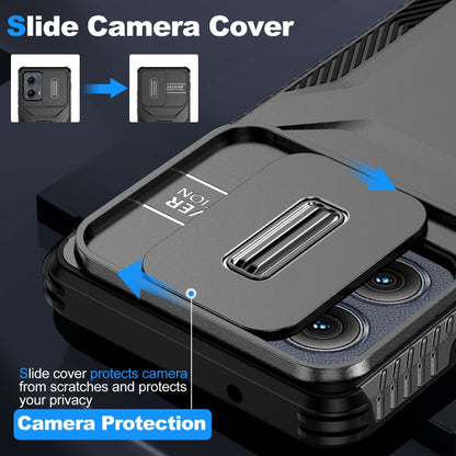 For Motorola Edge 5G 2024 Sliding Camshield Phone Case(Black) by buy2fix