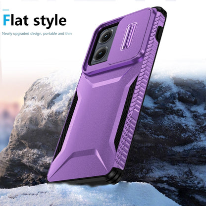 For Motorola Edge 5G 2024 Sliding Camshield Phone Case(Purple) - Motorola Cases by buy2fix | Online Shopping UK | buy2fix