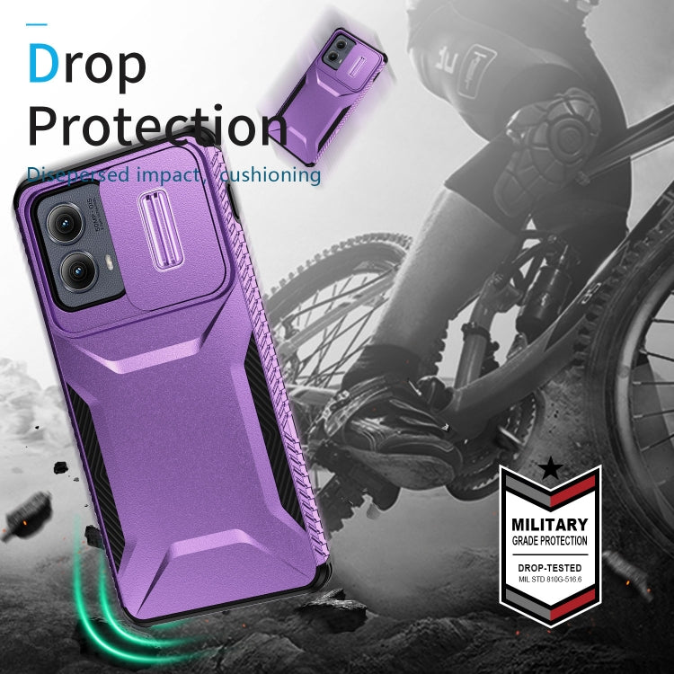 For Motorola Edge 5G 2024 Sliding Camshield Phone Case(Purple) - Motorola Cases by buy2fix | Online Shopping UK | buy2fix