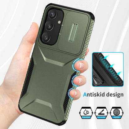 For Samsung Galaxy S25+ 5G / S24+ 5G Sliding Camshield Phone Case(Alpine Green) by buy2fix