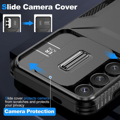 For Samsung Galaxy S25+ 5G / S24+ 5G Sliding Camshield Phone Case(Black) by buy2fix