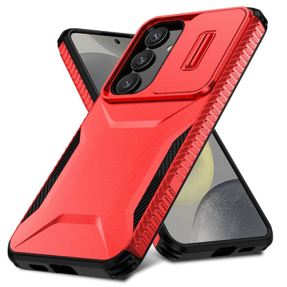 For Samsung Galaxy S25+ 5G / S24+ 5G Sliding Camshield Phone Case(Red) by buy2fix