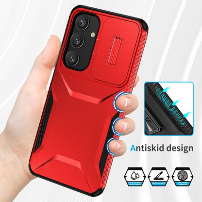 For Samsung Galaxy S25+ 5G / S24+ 5G Sliding Camshield Phone Case(Red) by buy2fix