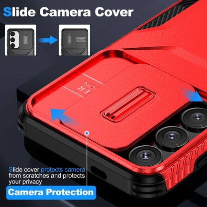 For Samsung Galaxy S25+ 5G / S24+ 5G Sliding Camshield Phone Case(Red) by buy2fix