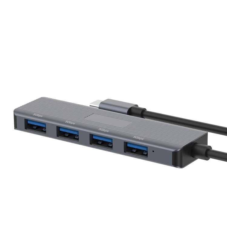 Onten UC621 5Gbps USB-C / Type-C to USB 3.2 Gen1 4 in 1 Multi-function HUB Docking Station, Length:1.5m(Grey) - USB HUB by Onten | Online Shopping UK | buy2fix