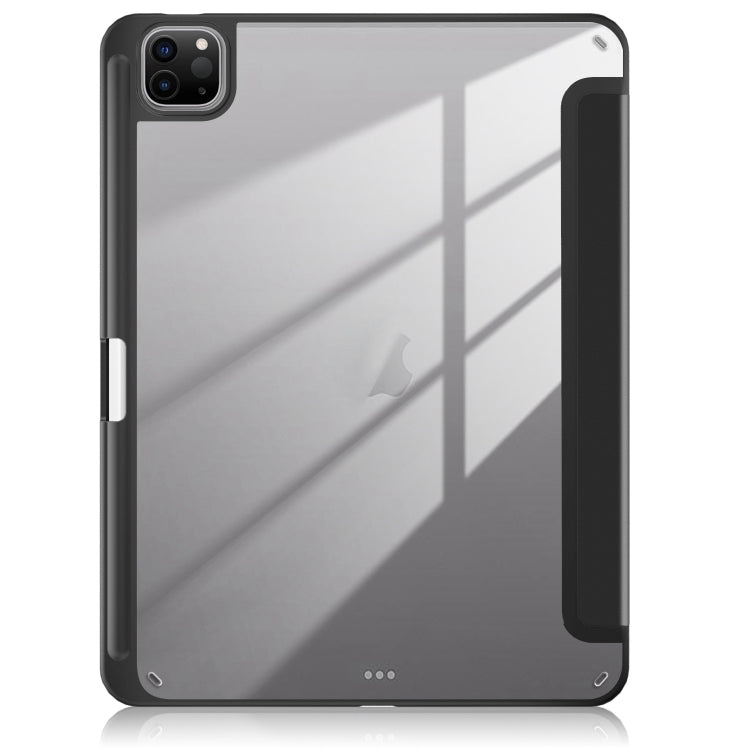 For iPad Pro 11 2025 / 2024 Acrylic 3-Fold Smart Leather Tablet Case(Black) by buy2fix