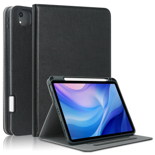For iPad Air 11 2025 / 2024 Front Stand Smart TPU Leather Tablet Case(Black) by buy2fix