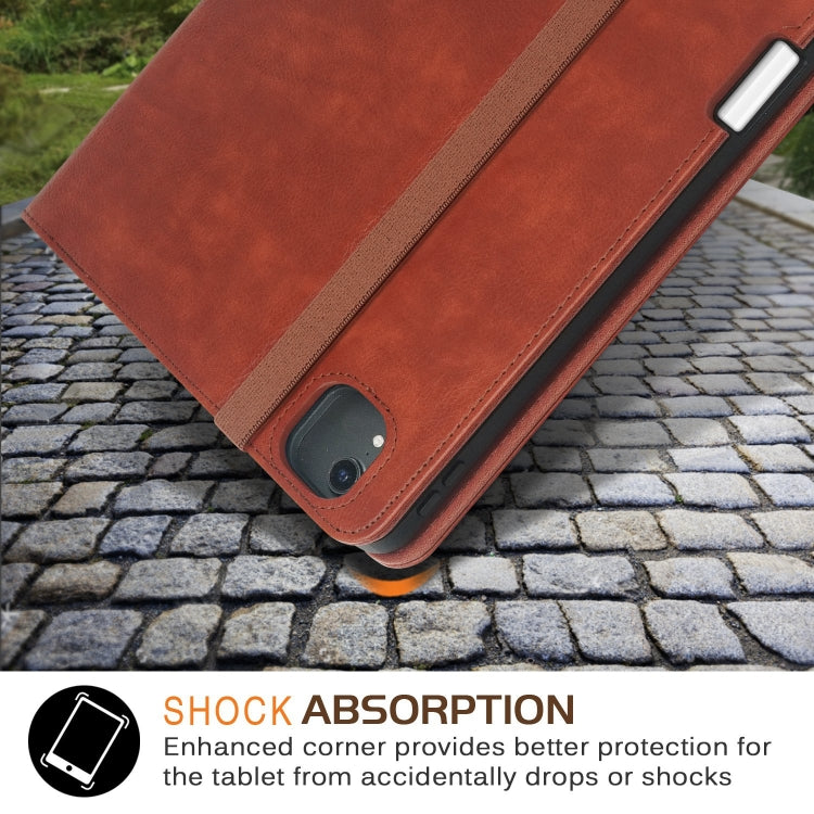 For iPad Air 11 2024 / Pro 11 2022 Front Stand Smart TPU Leather Tablet Case(Brown) - iPad Air 11 2024 Cases by buy2fix | Online Shopping UK | buy2fix