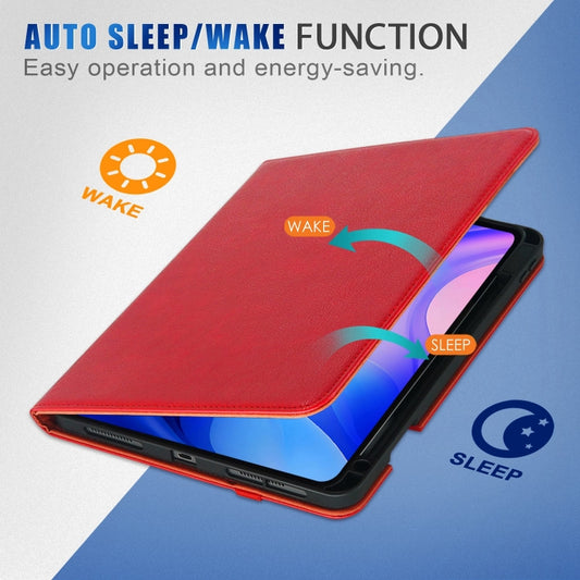 For iPad Air 11 2025 / 2024 Front Stand Smart TPU Leather Tablet Case(Red) by buy2fix