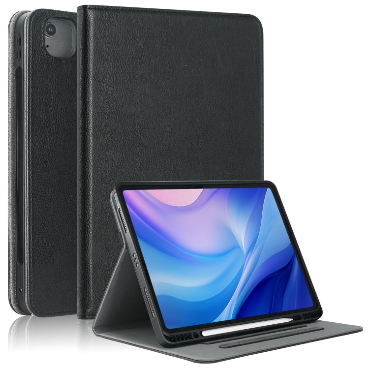 For iPad Air 13 2025 / 2024 Front Stand Smart TPU Leather Tablet Case(Black) by buy2fix