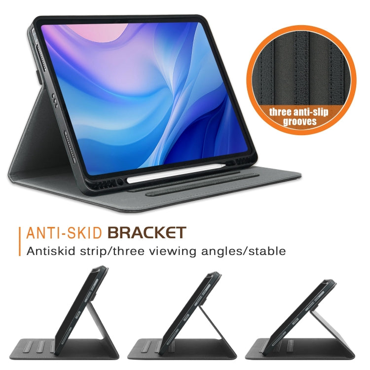 For iPad Air 13 2025 / 2024 Front Stand Smart TPU Leather Tablet Case(Black) by buy2fix