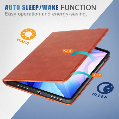 For iPad Air 13 2025 / 2024 Front Stand Smart TPU Leather Tablet Case(Brown) by buy2fix