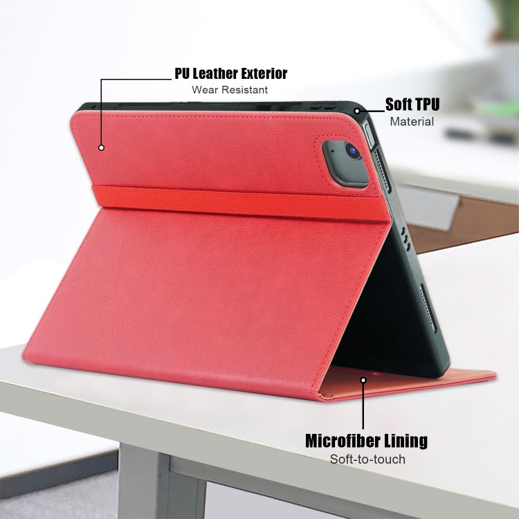 For iPad Air 13 2025 / 2024 Front Stand Smart TPU Leather Tablet Case(Red) by buy2fix